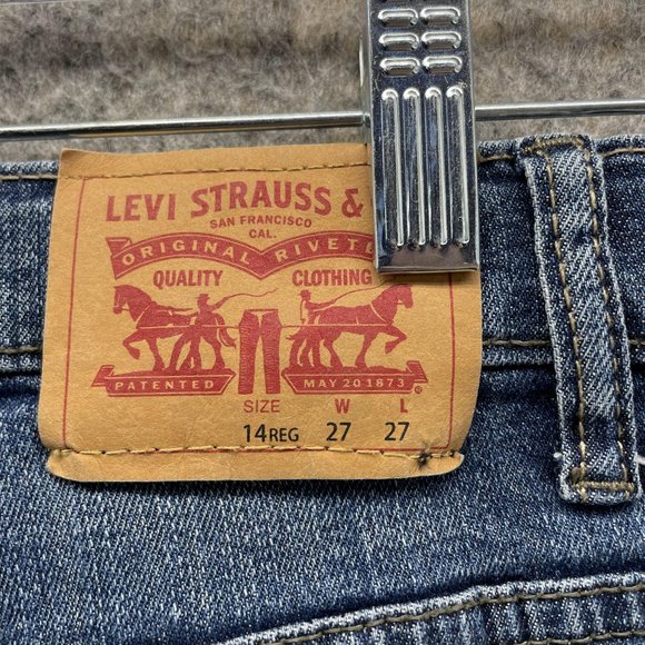 Levi's 511 Jeans Youth 14 Reg 27x27 Straight Blue Denim Pants Outdoor Slim Fit - Picture 10 of 11